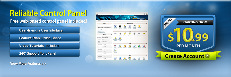 cPanel is the most popular web hosting control panel
